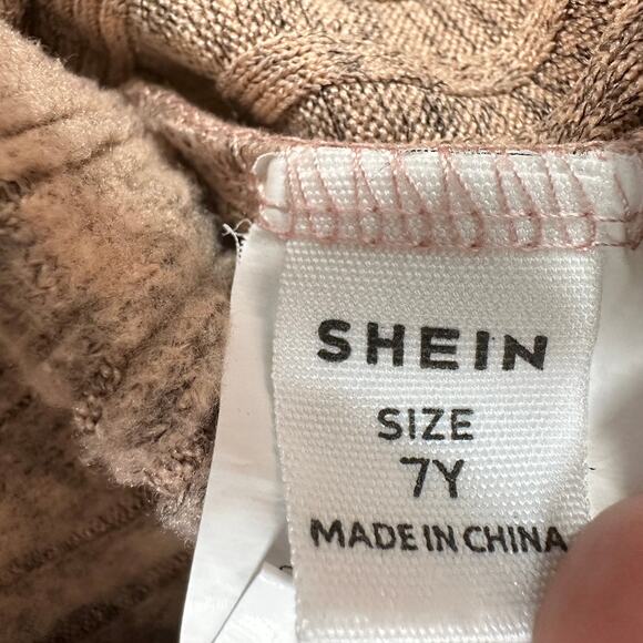 Shein Bundle of 3 Pants Girl SZ 7Y Flared Knitted Pull On Elastic Waistband Soft - Picture 7 of 11